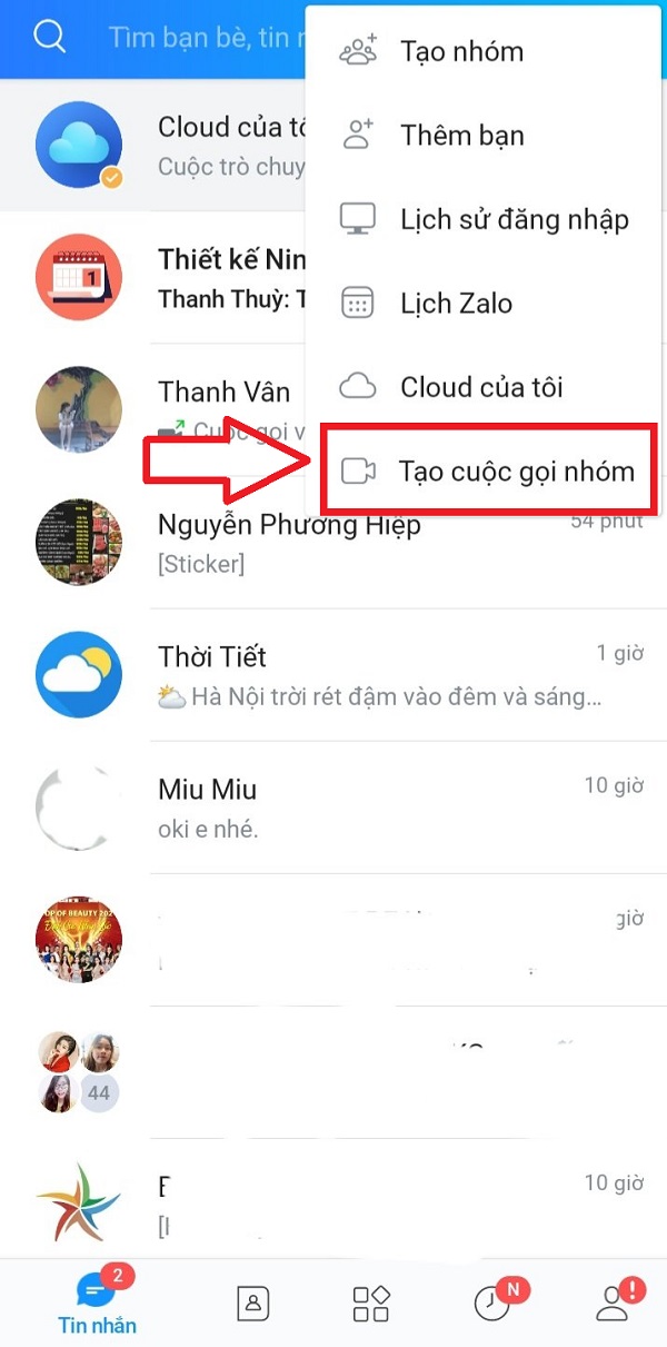 điều kiện gọi nhóm zalo 