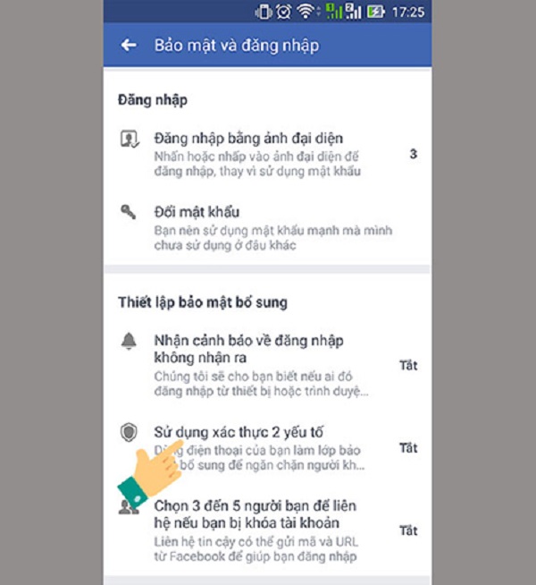 bảo mật facebook 2 lớp