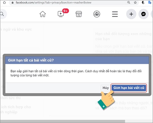 Cách giới hạn bài viết cũ trên facebook