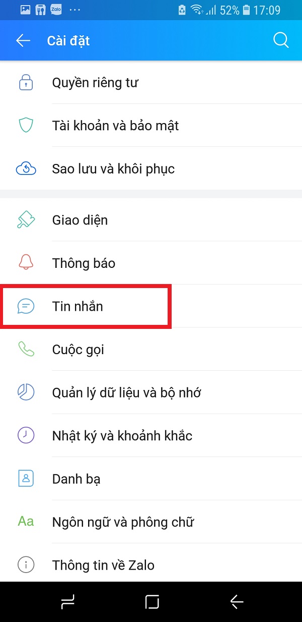 cách xuống dòng trong zalo 