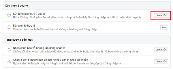 bảo mật 3 lớp facebook