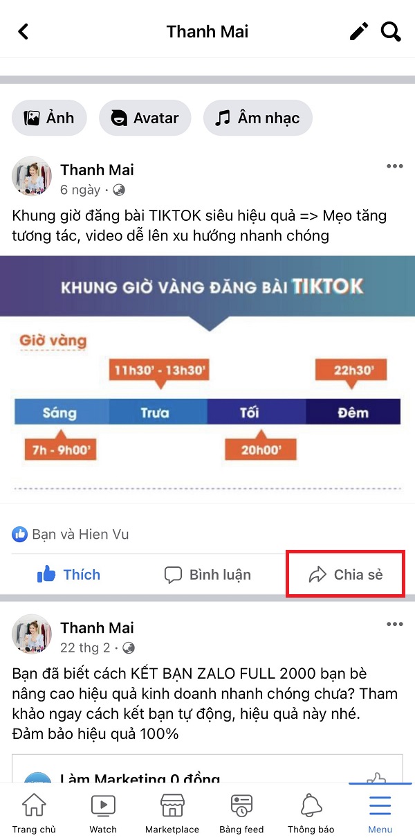 cách chia sẻ bài viết lên story facebook