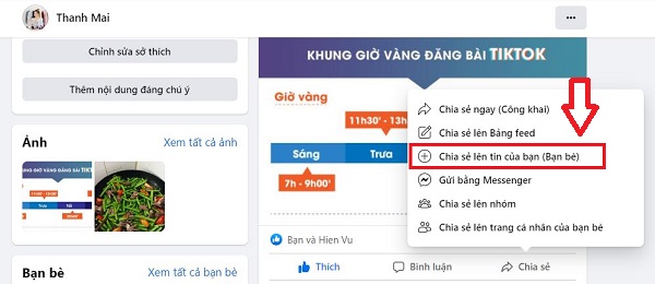 cách chia sẻ bài viết lên story facebook