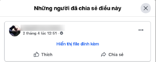 xem ai chia sẻ bài viết của mình trên facebook