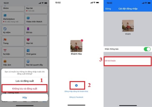 Bước 2: Gỡ tài khoản facebook trên iphone nhanh chóng, hiệu quả