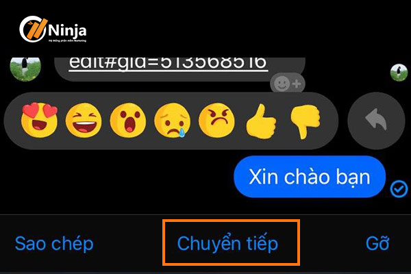 cách gửi 1 tin nhắn cho nhiều người trên messenger bằng cách chuyển tiếp