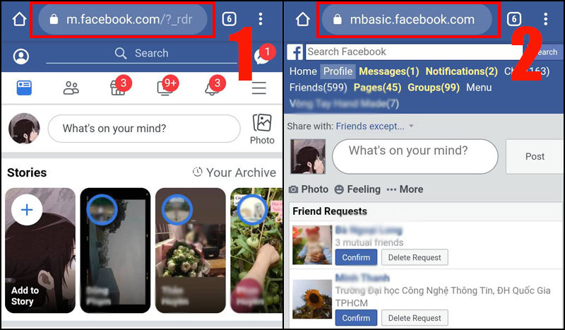 Thay đổi URL của facebook nhắn tin không cần messenger