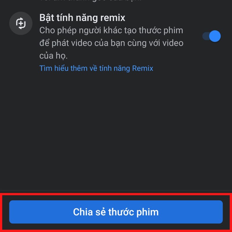 Chia sẻ thước phim lên facebook