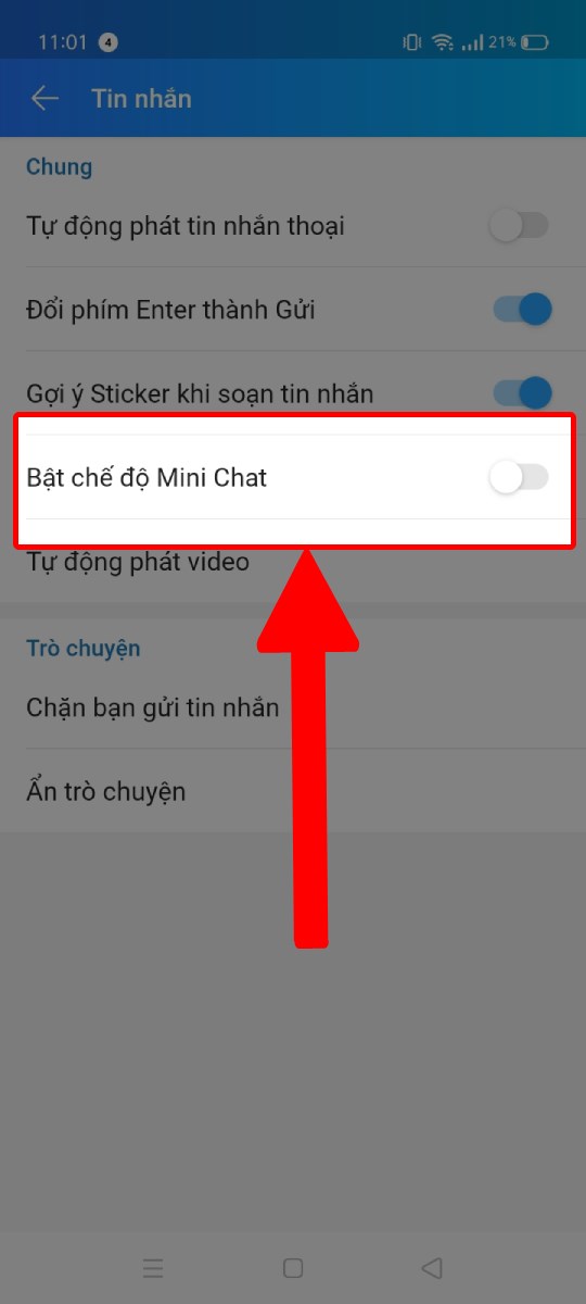 Tắt Bóng Chat